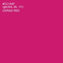#CC1A6F - Cerise Red Color Image